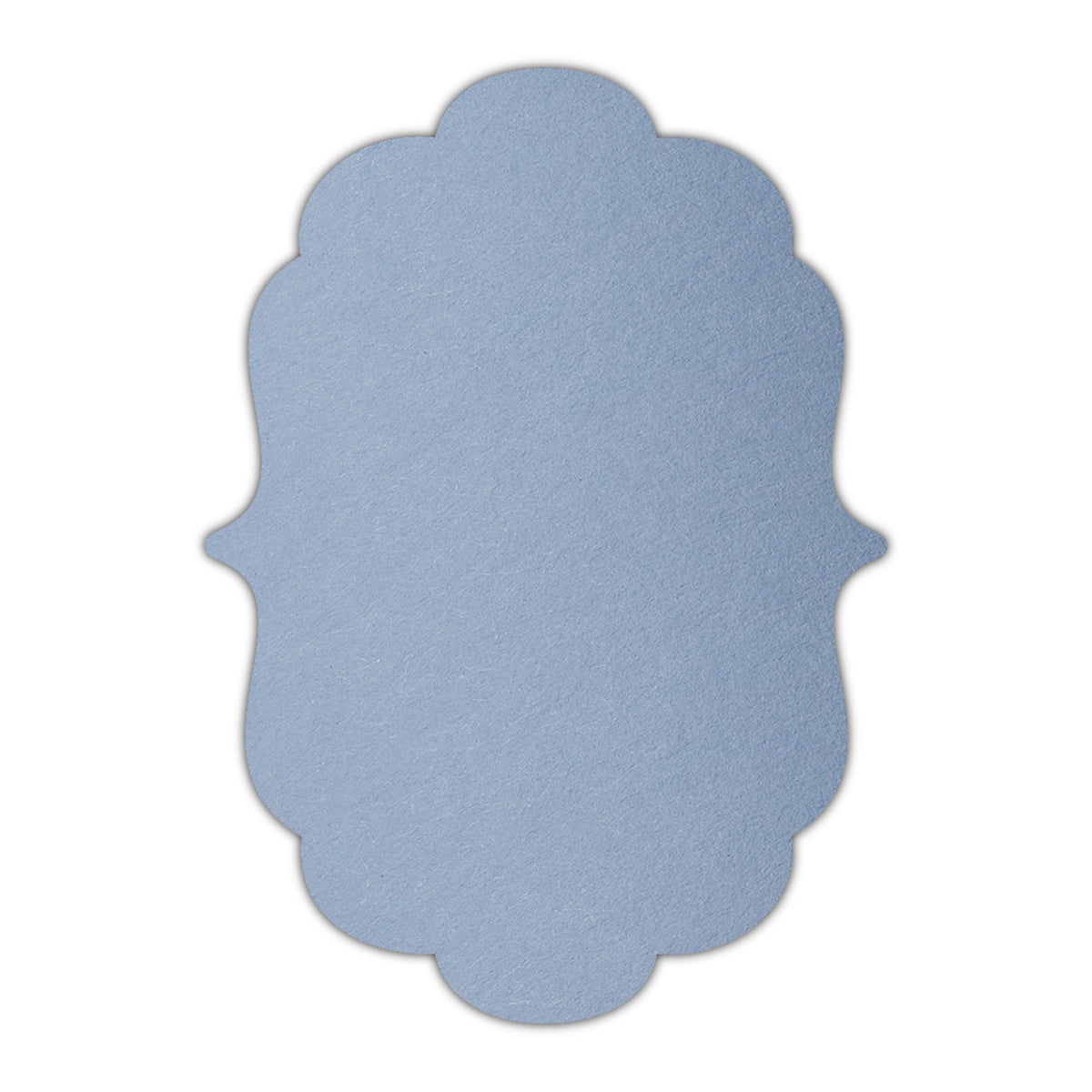 CMYK Print on Azure Blue Cardstock | Shape P8 | 3" x 4"