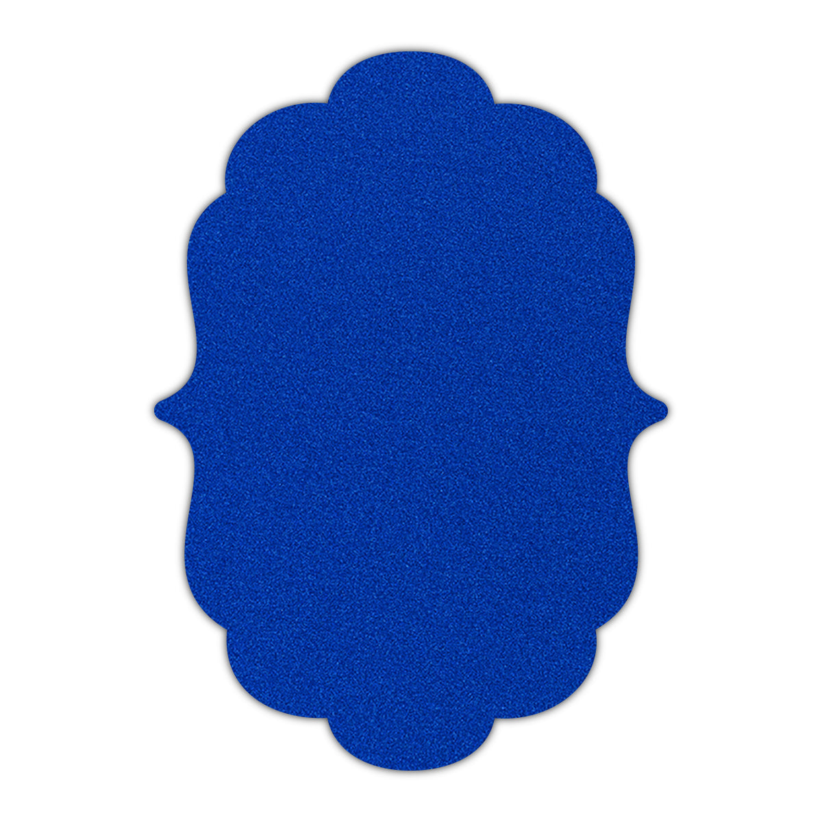 CMYK Print on Shimmer Electric Blue Cardstock | Shape P8 | 3" x 4"