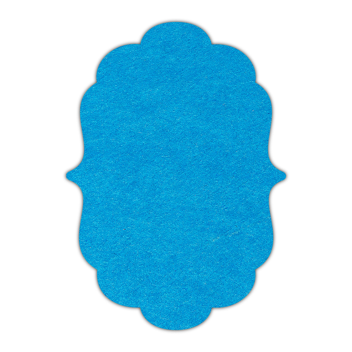 CMYK Print on Tabriz Blue Cardstock | Shape P8 | 2.5" x 3.5"