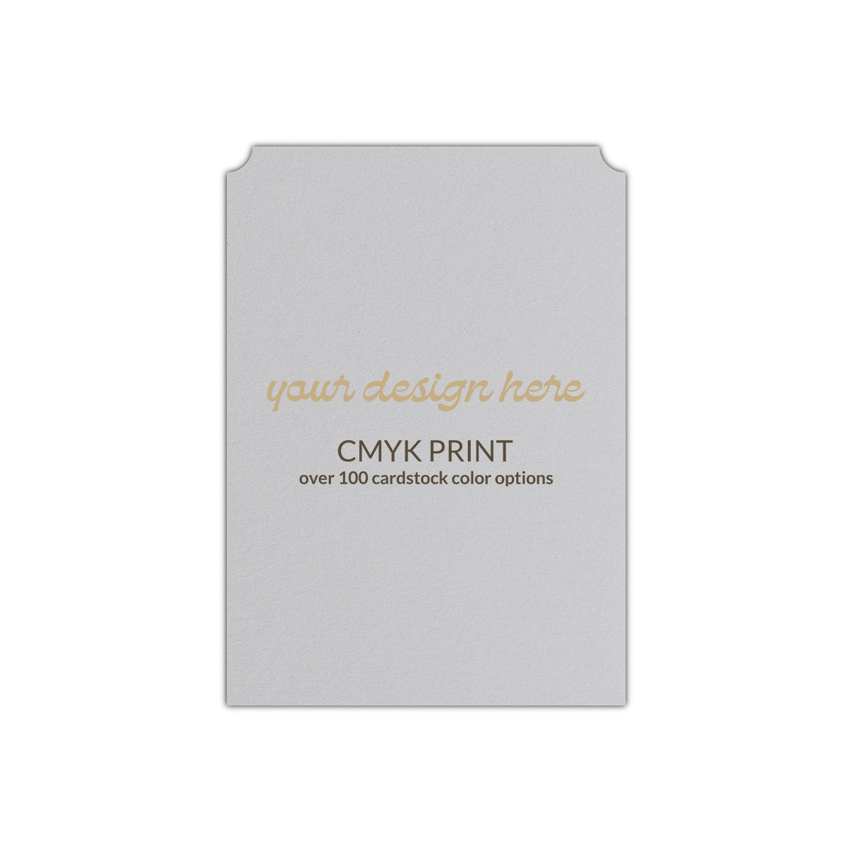 Shape P93 Diecut Card | CMYK Print | 3" x 5"