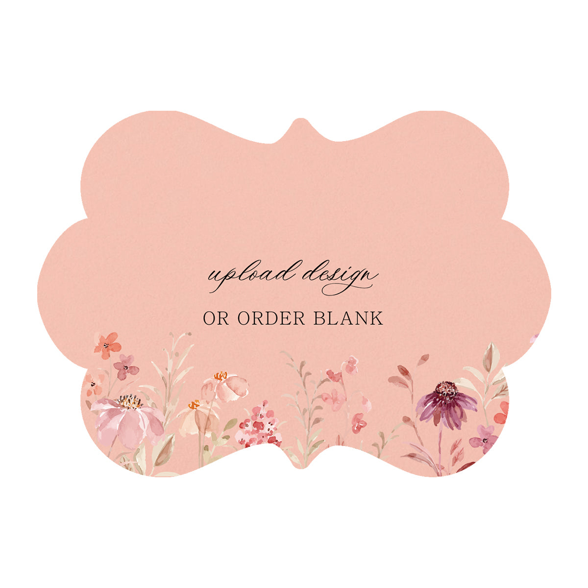Custom Wedding Prints on Diecut Shaped Cardstock | Shape P93