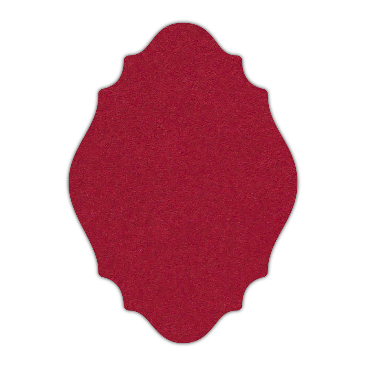 CMYK Print on Guardsman Red Cardstock | Shape P9 | 2" x 3.5"
