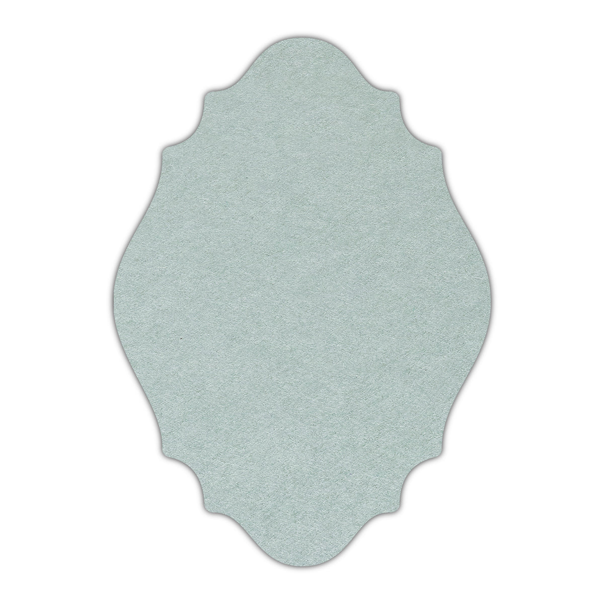 CMYK Print on Powder Green Cardstock | Shape P9 | 2" x 3"