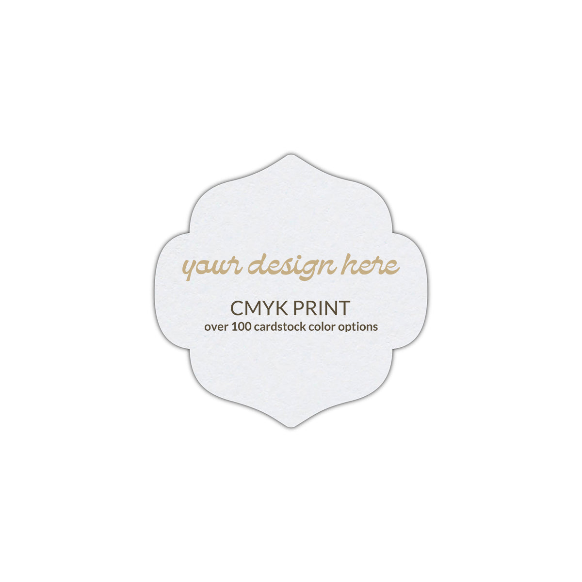Shape S10 Diecut Card | CMYK Print | 4" x 4"