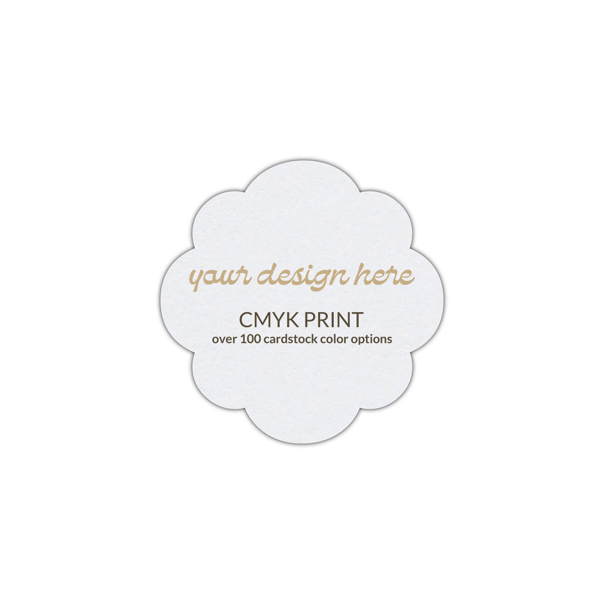 Shape S103 Diecut Card | CMYK Print | 4" x 4"