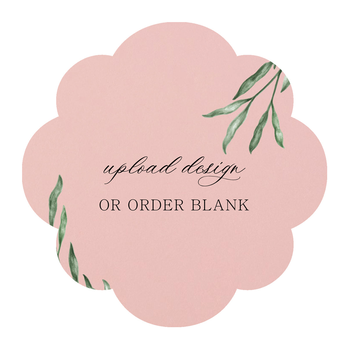 Custom Wedding Prints on Diecut Shaped Cardstock | Shape S103