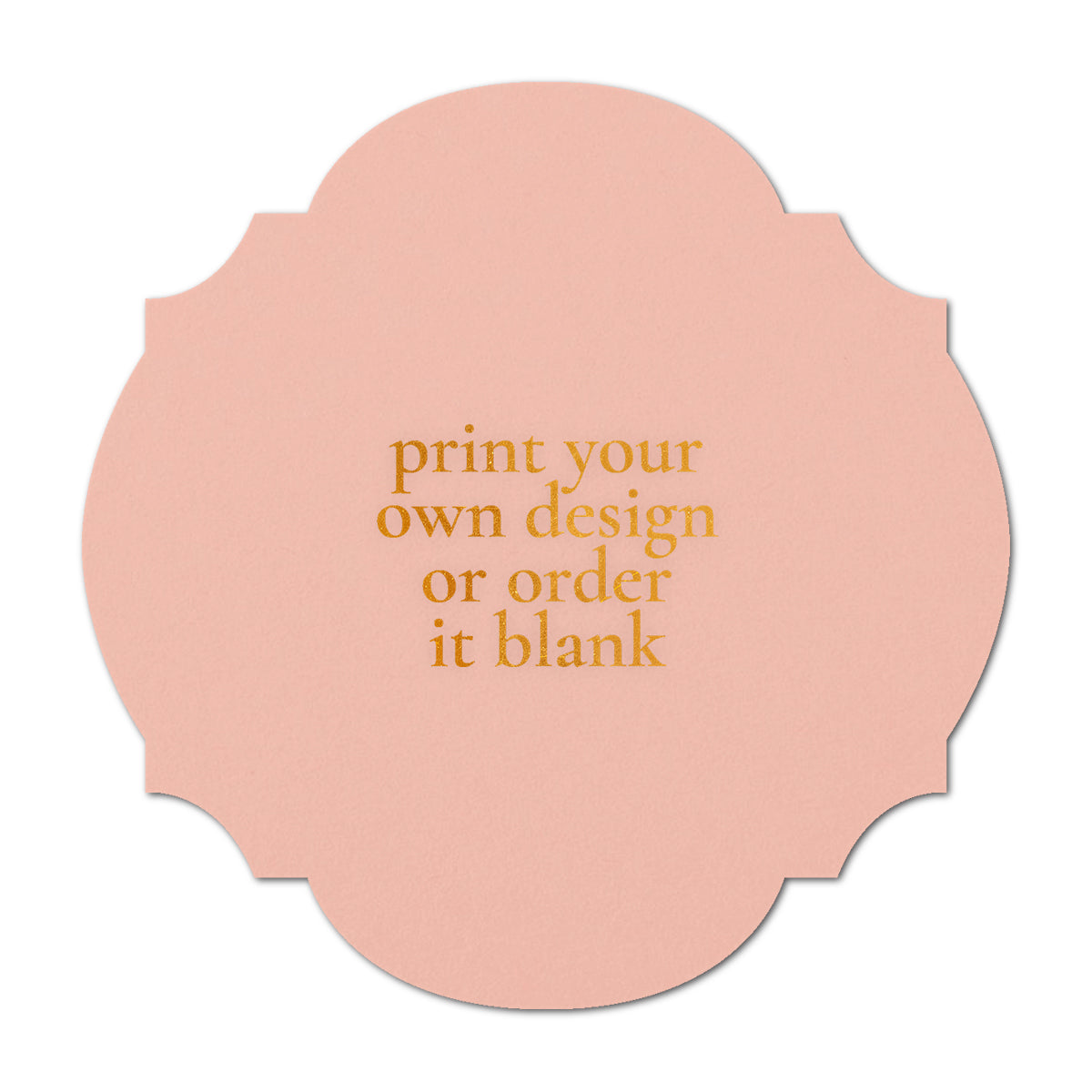 Custom Wedding Prints on Diecut Shaped Cardstock | Shape S104