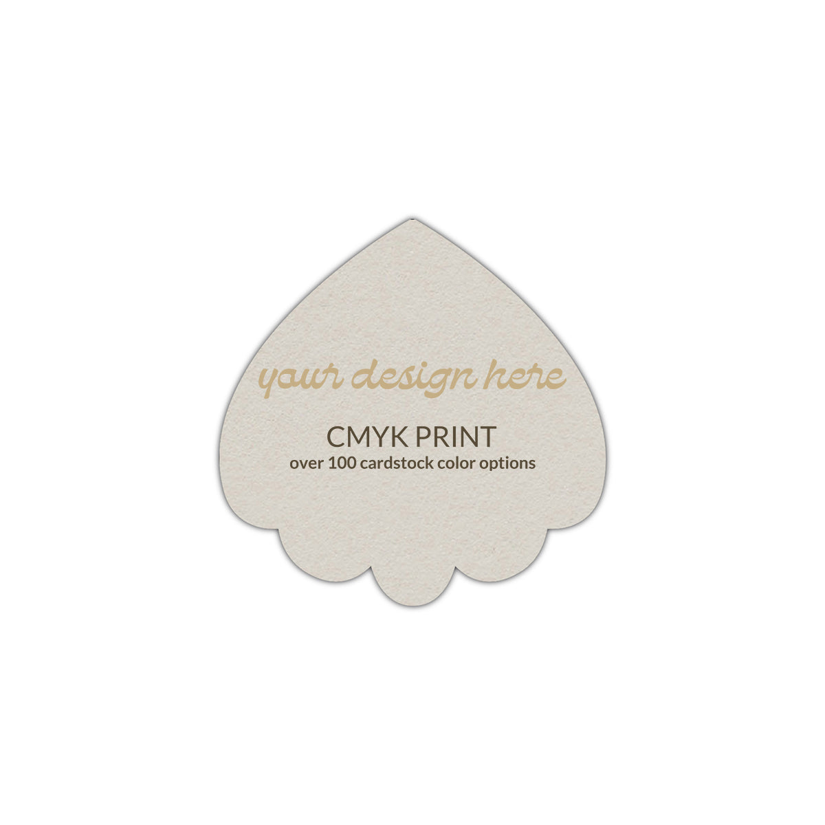 Shape S106 Diecut Card | CMYK Print | 5" x 5"