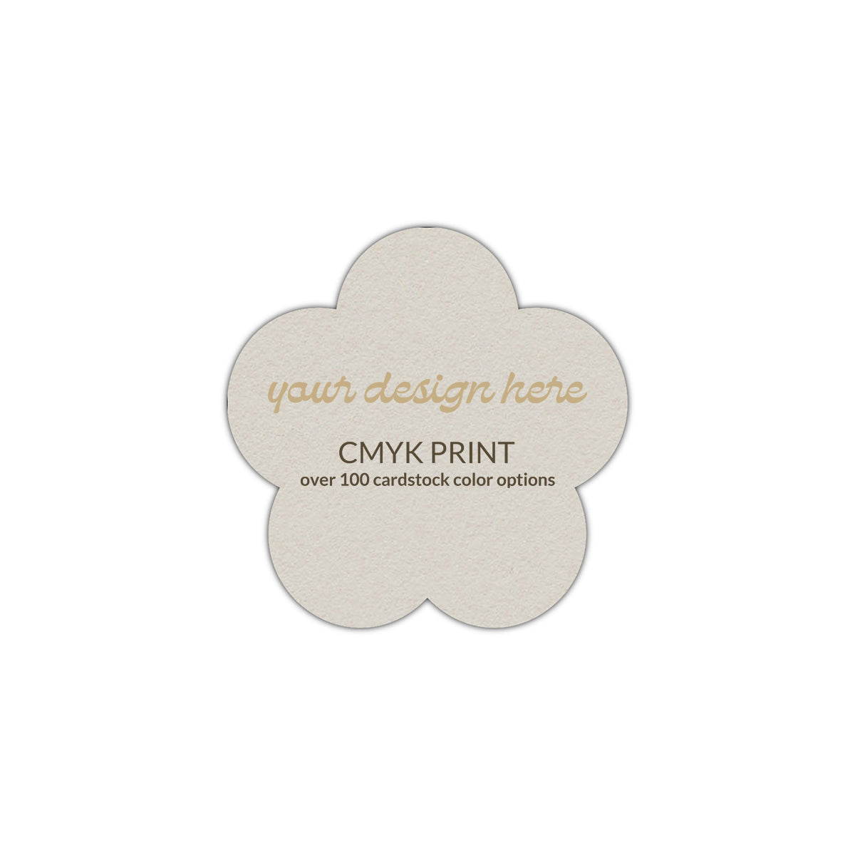 Shape S107 Diecut Card | CMYK Print | 5" x 5"