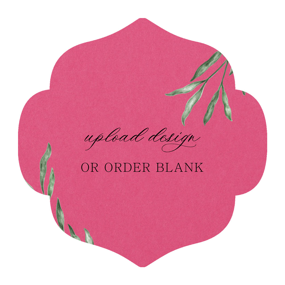 Custom Wedding Prints on Diecut Shaped Cardstock | Shape S10
