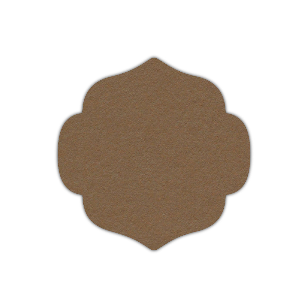 CMYK Print on Cappuccino Cardstock | Shape S10 | 5" x 5"