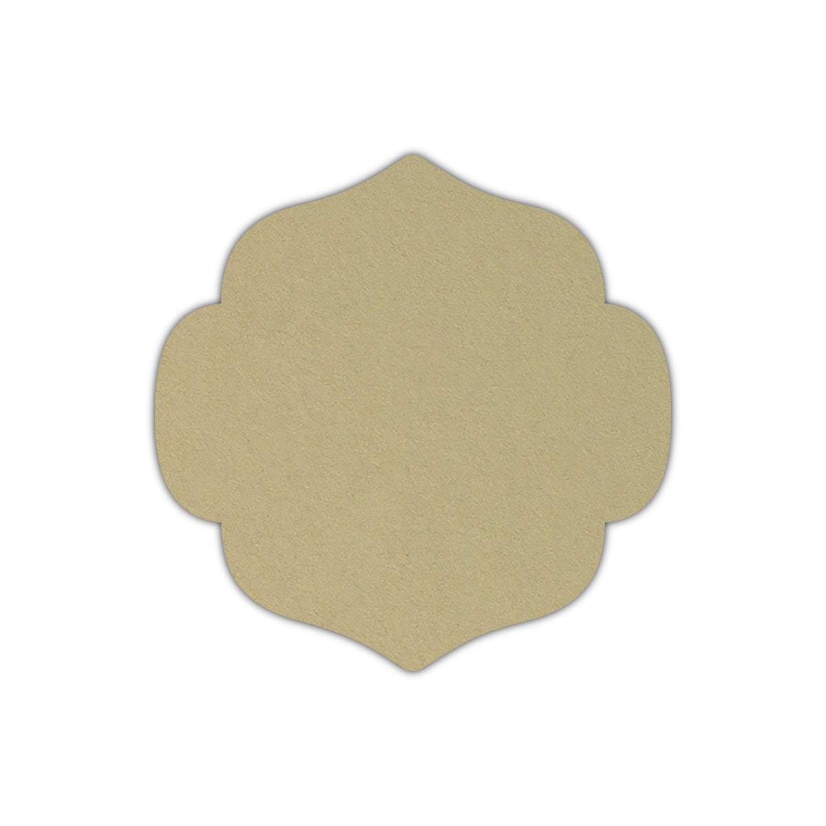 CMYK Print on Shimmer Champagne Cardstock | Shape S10 | 2" x 2"