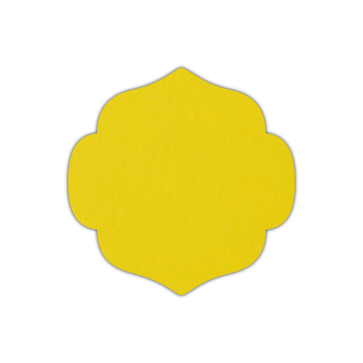 CMYK Print on Factory Yellow Cardstock | Shape S10 | 2.5" x 2.5"