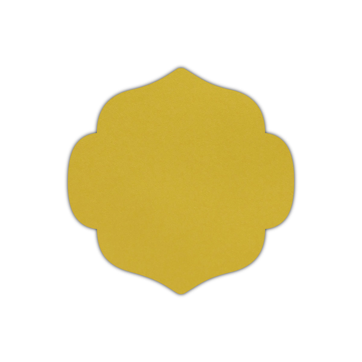 CMYK Print on Shimmer Fine Gold Cardstock | Shape S10 | 2" x 2"