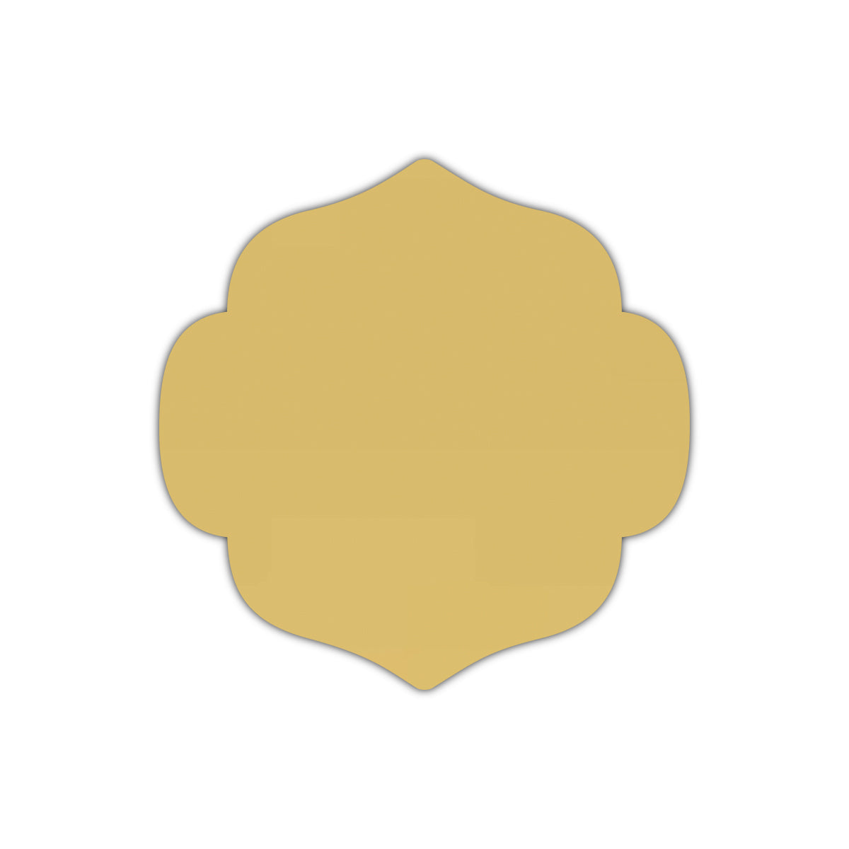 CMYK Print on Shimmer Gold Cardstock | Shape S10 | 8" x 8"