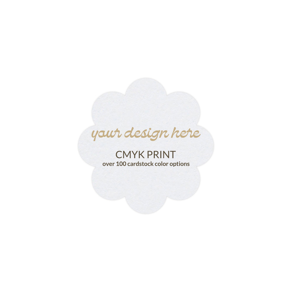 Shape S113 Diecut Card | CMYK Print | 4" x 4"