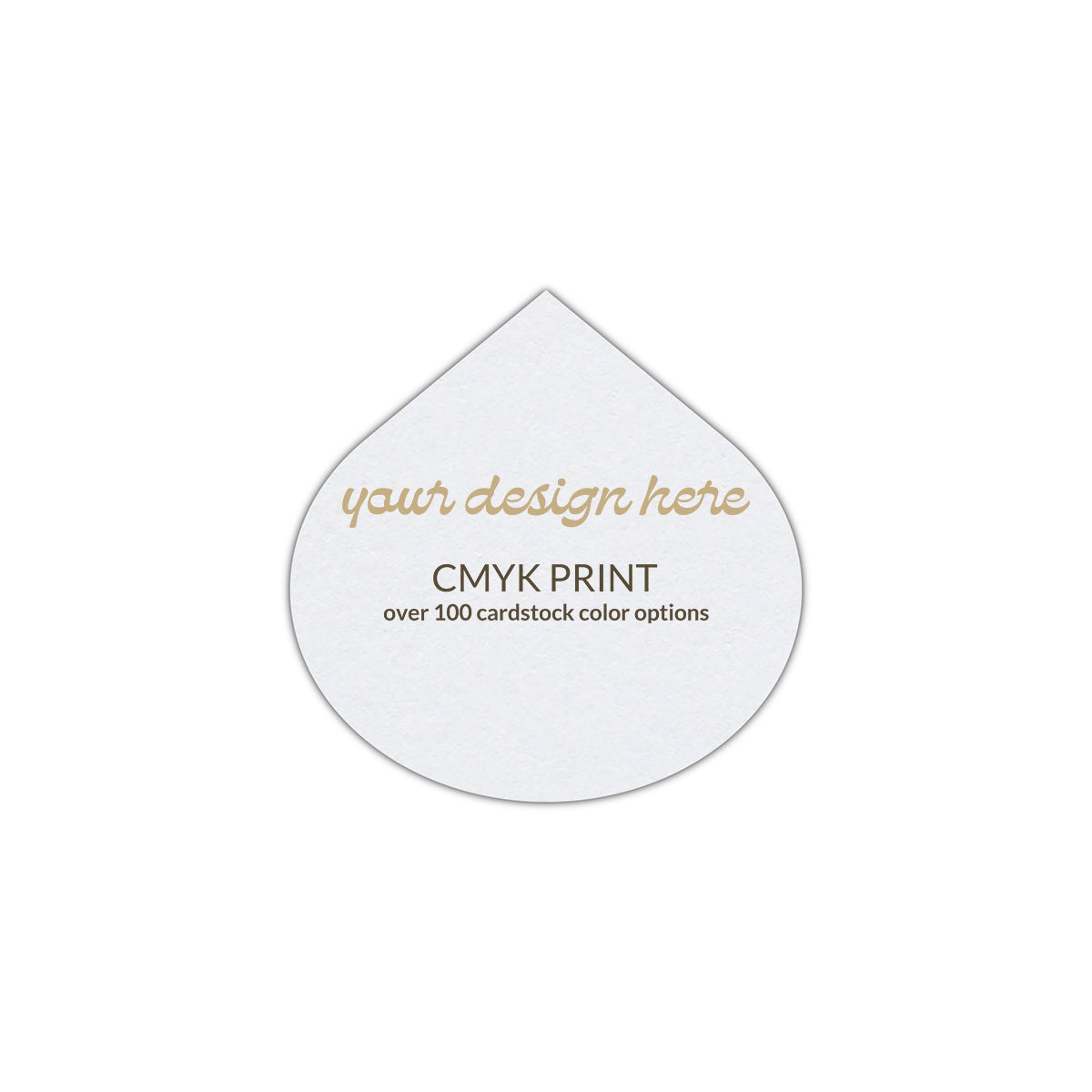 Shape S115 Diecut Card | CMYK Print | 4" x 4"