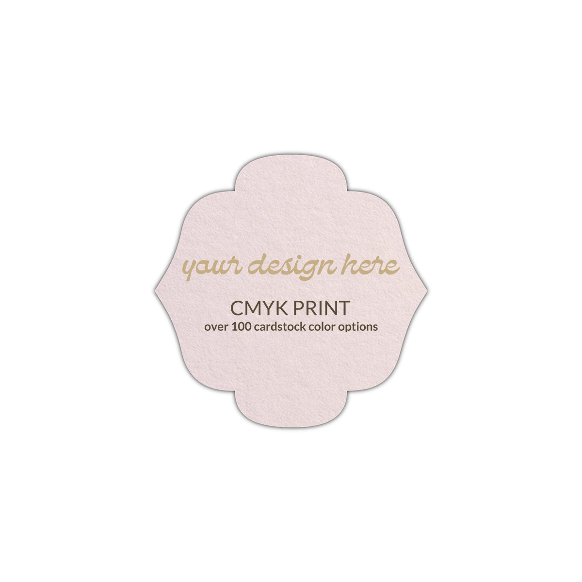 Shape S116 Diecut Card | CMYK Print | 2.25" x 2.25"