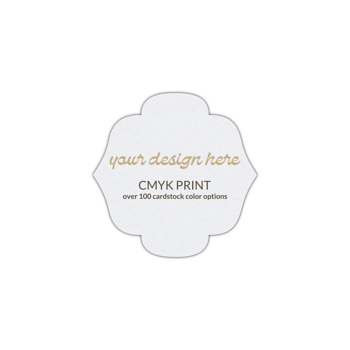 Shape S116 Diecut Card | CMYK Print | 2.75" x 2.75"