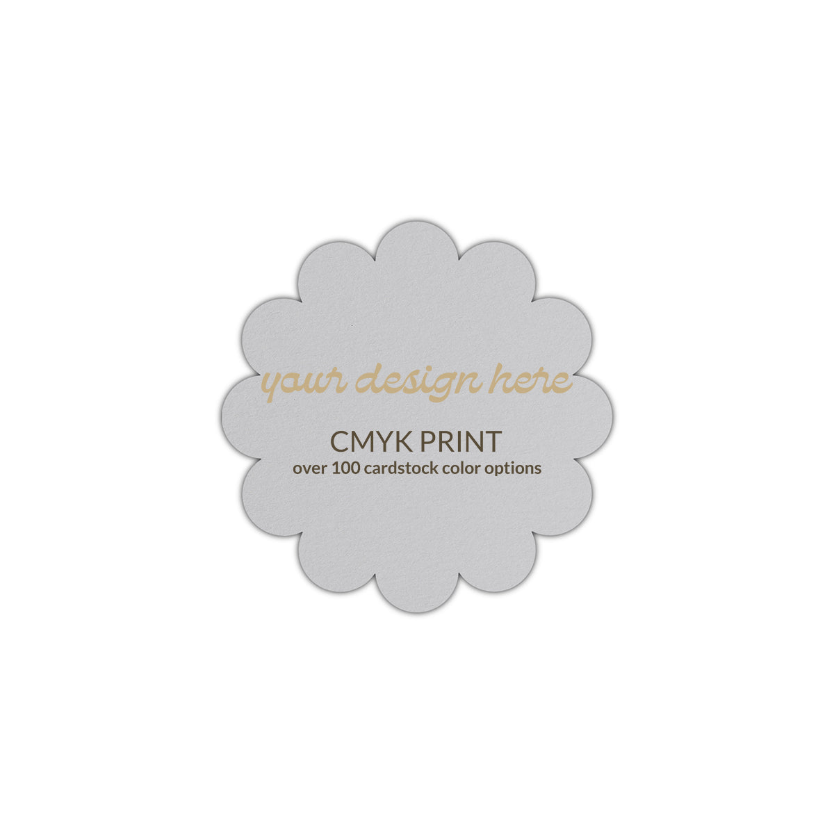 Shape S117 Diecut Card | CMYK Print | 2" x 2"