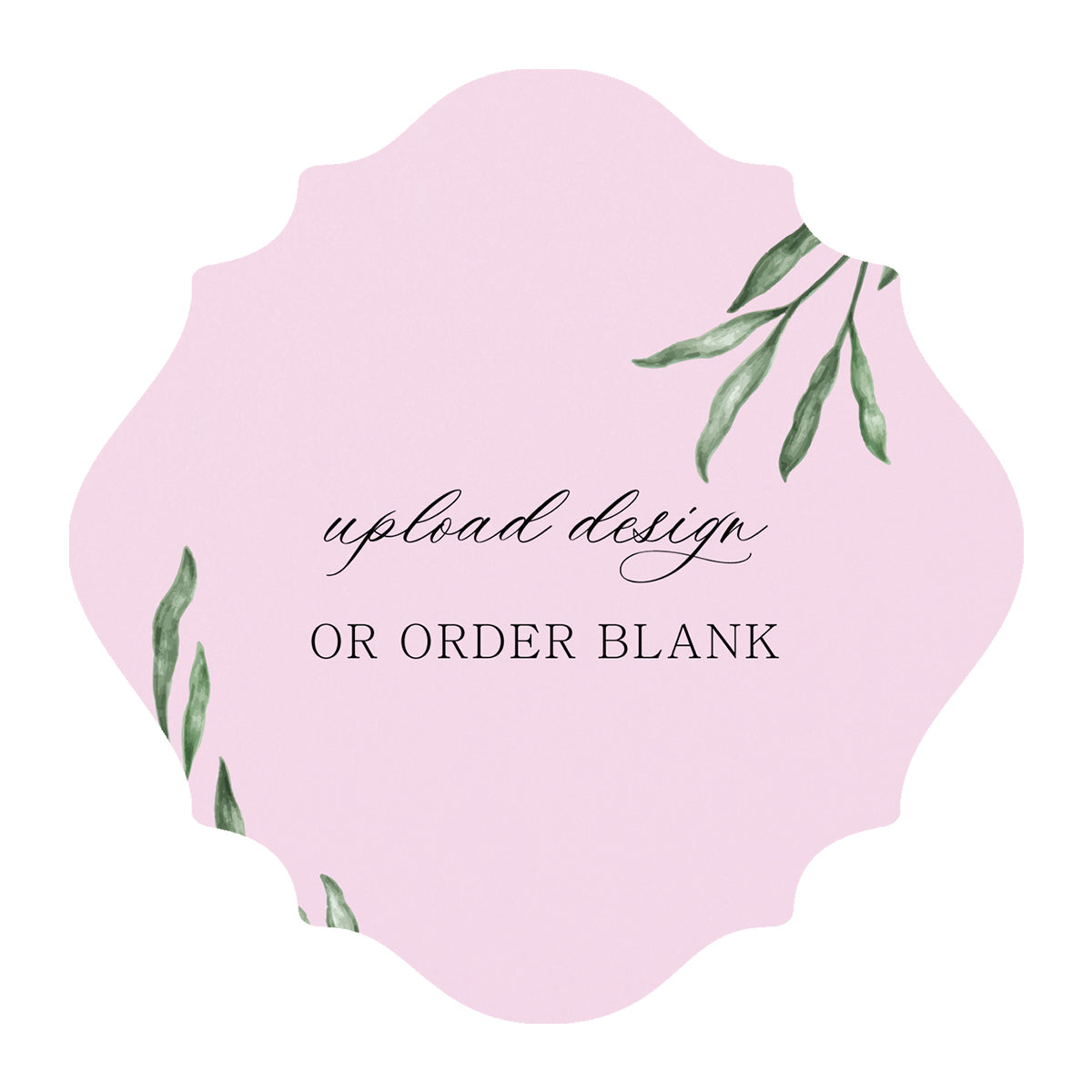 Custom Wedding Prints on Diecut Shaped Cardstock | Shape S13