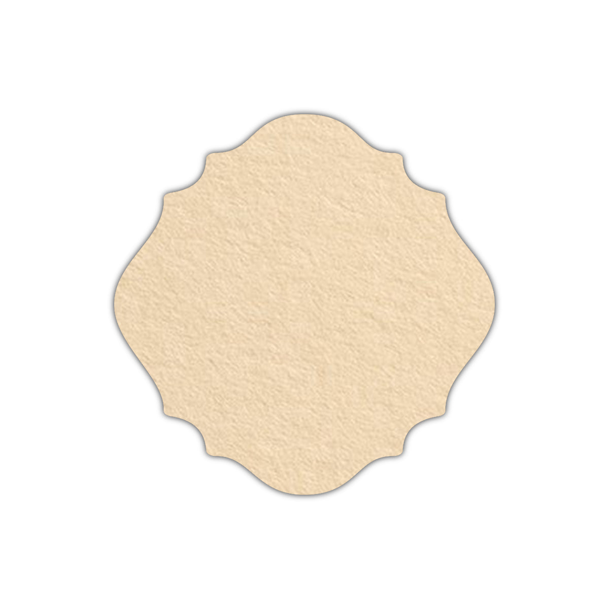 CMYK Print on Antique Ivory Cardstock | Shape S13 | 5" x 5"