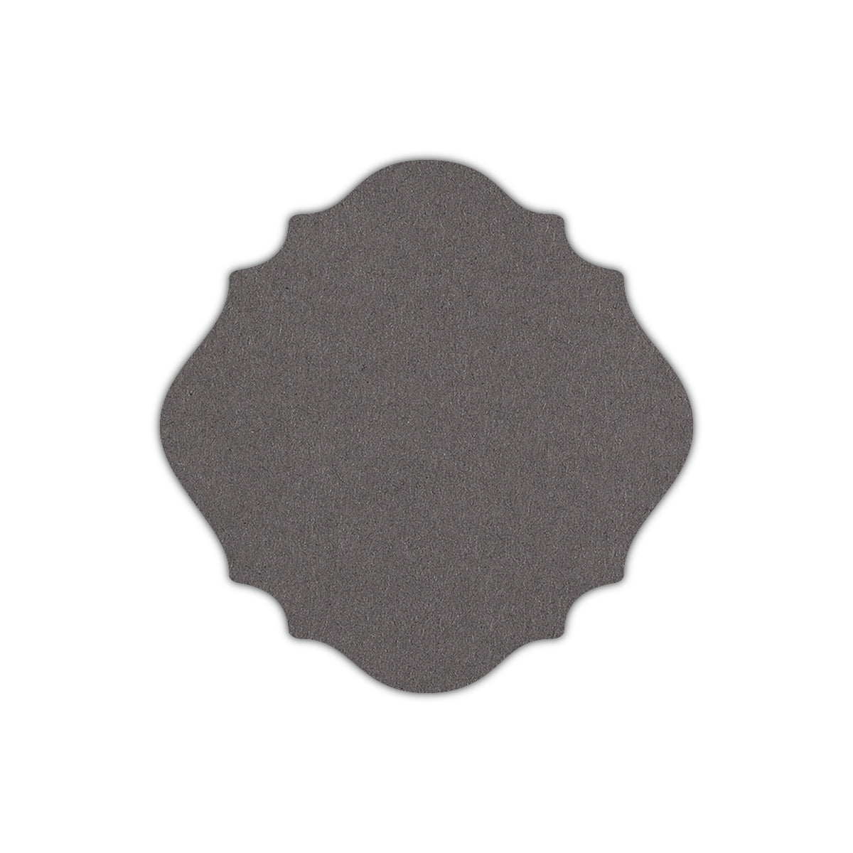 CMYK Print on Dark Grey Cardstock | Shape S13 | 2" x 2"