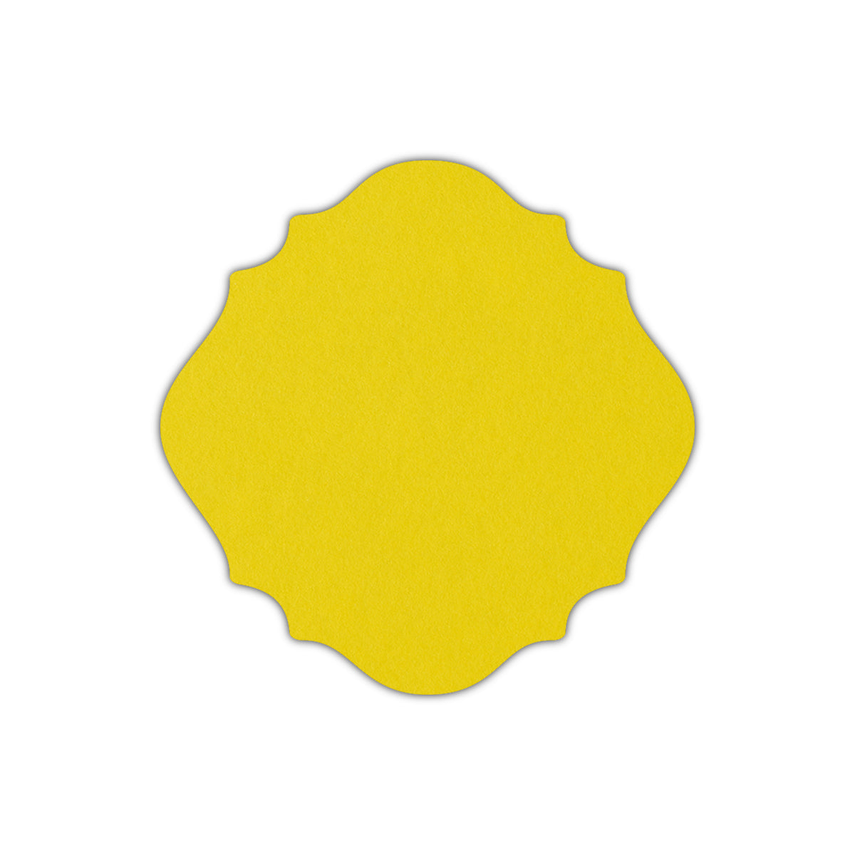 CMYK Print on Factory Yellow Cardstock | Shape S13 | 6" x 6"