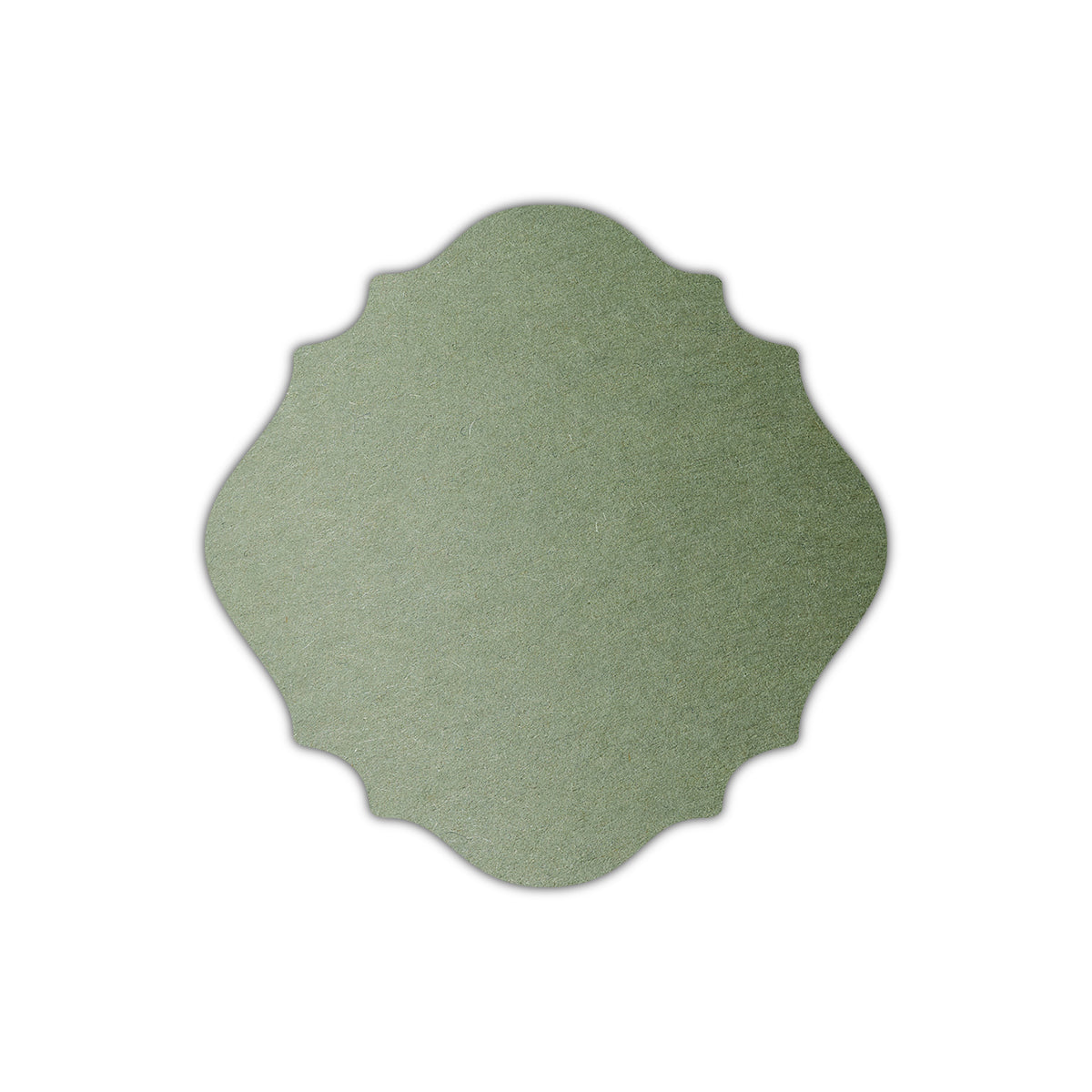 CMYK Print on Mid Green Cardstock | Shape S13 | 2.25" x 2.25"