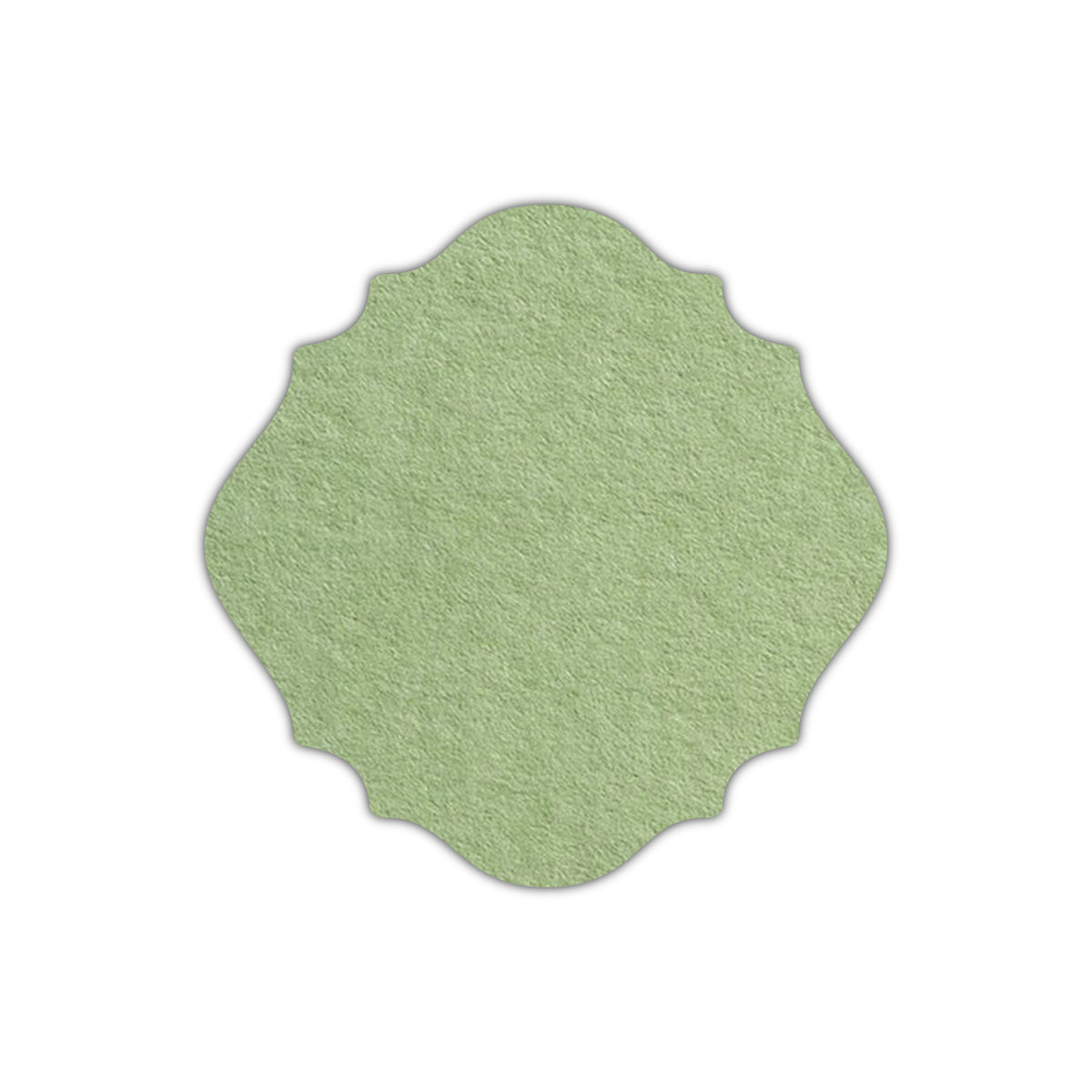 CMYK Print on Olive Green Cardstock | Shape S13 | 2.75" x 2.75"