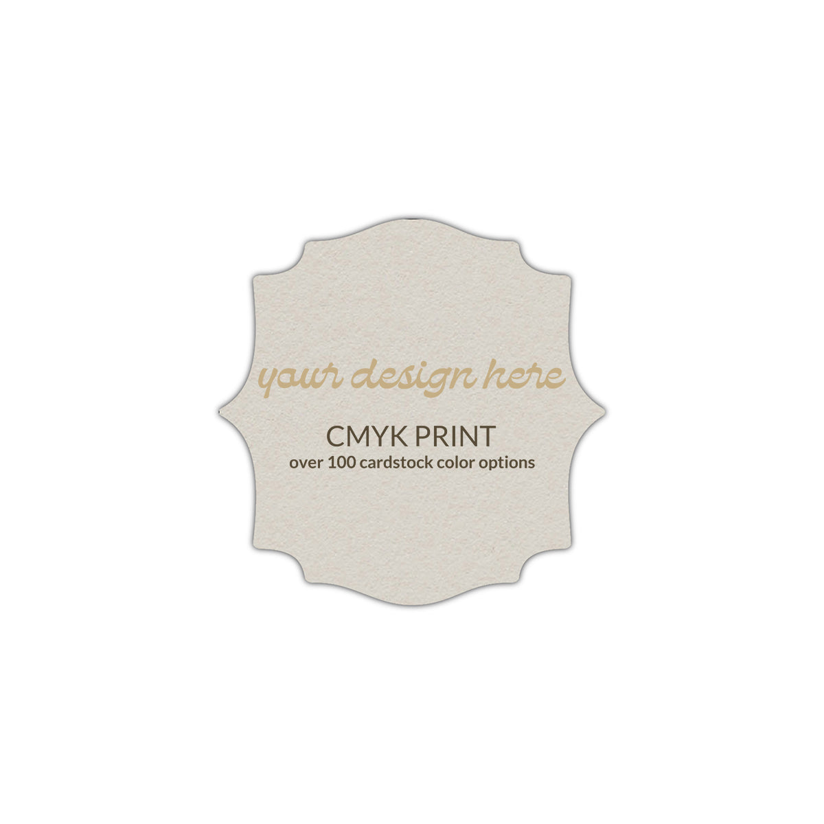 Shape S15 Diecut Card | CMYK Print | 2.5" x 2.5"