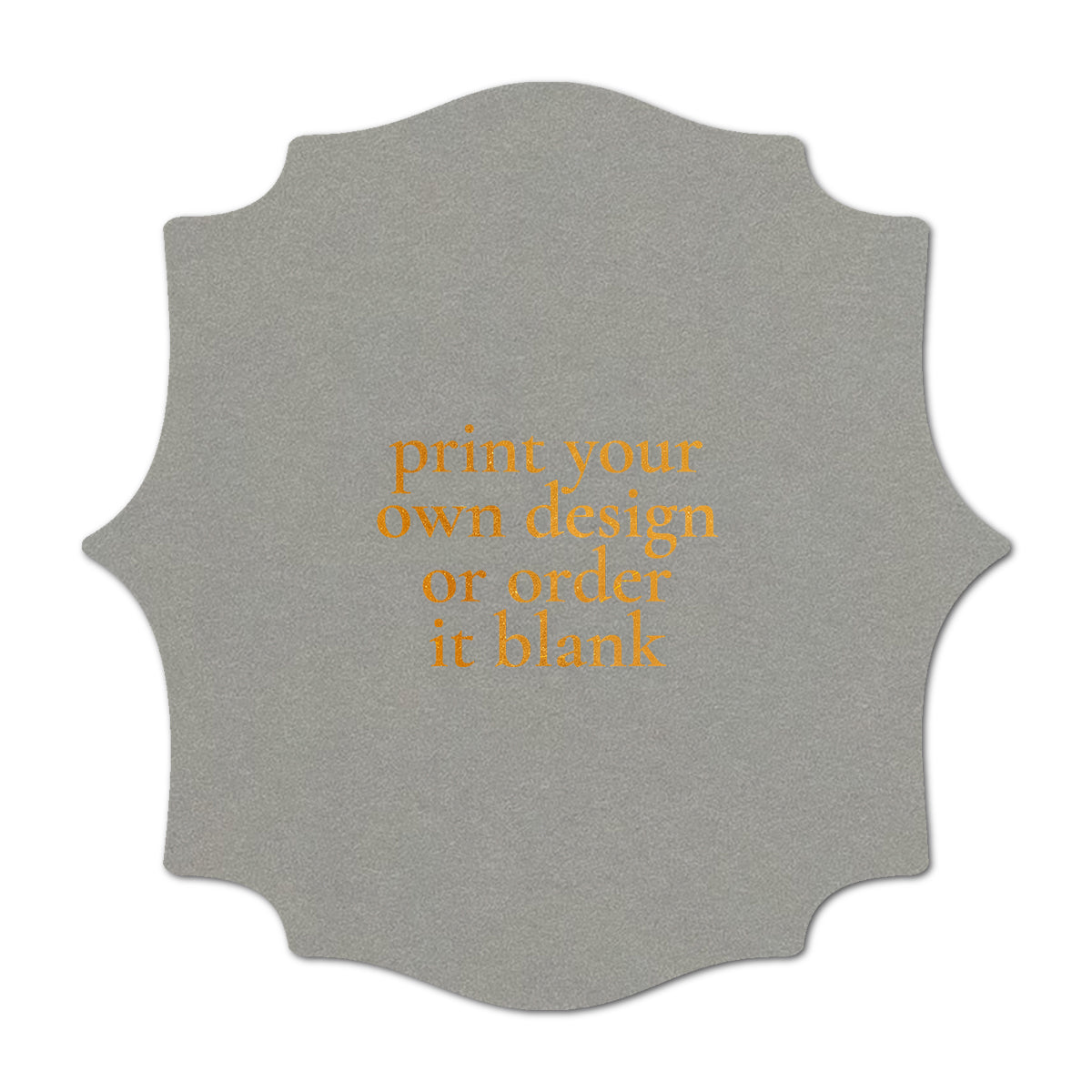 Custom Wedding Prints on Diecut Shaped Cardstock | Shape S15