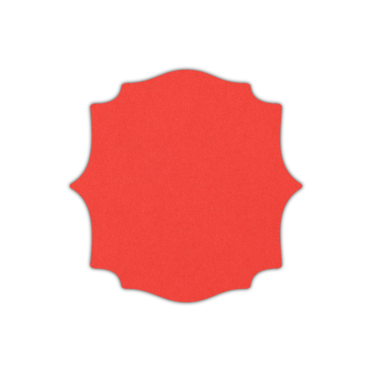 CMYK Print on Bright Red Cardstock | Shape S15 | 5.5" x 5.5"