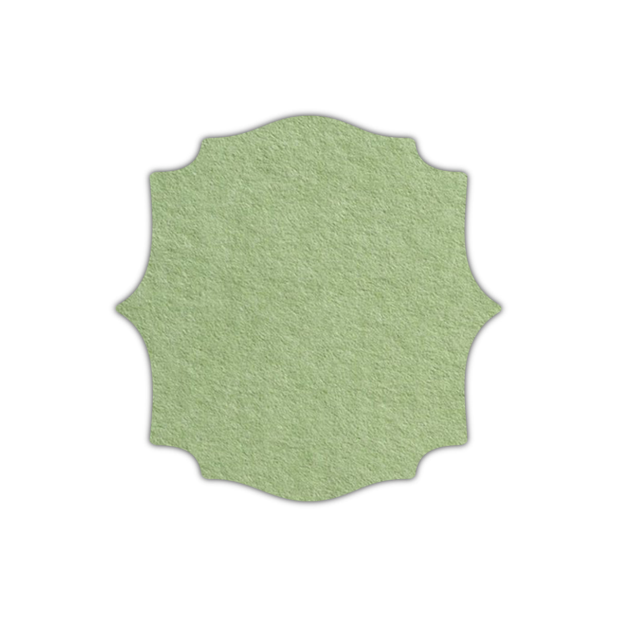 CMYK Print on Olive Green Cardstock | Shape S15 | 2.5" x 2.5"