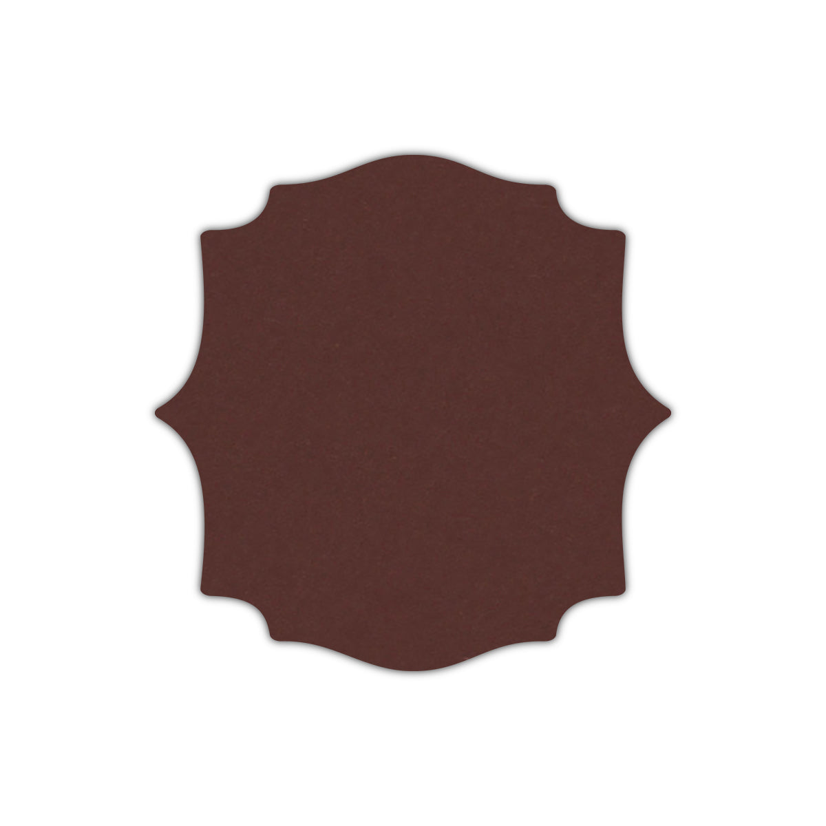 CMYK Print on Port Wine Cardstock | Shape S15 | 3.25" x 3.25"