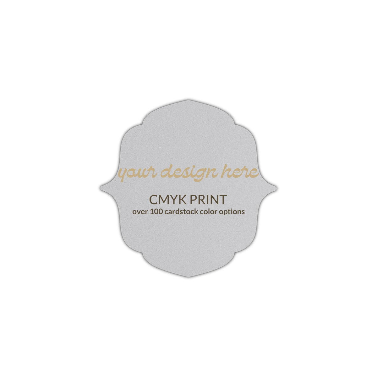 Shape S16 Diecut Card | CMYK Print | 7" x 7"
