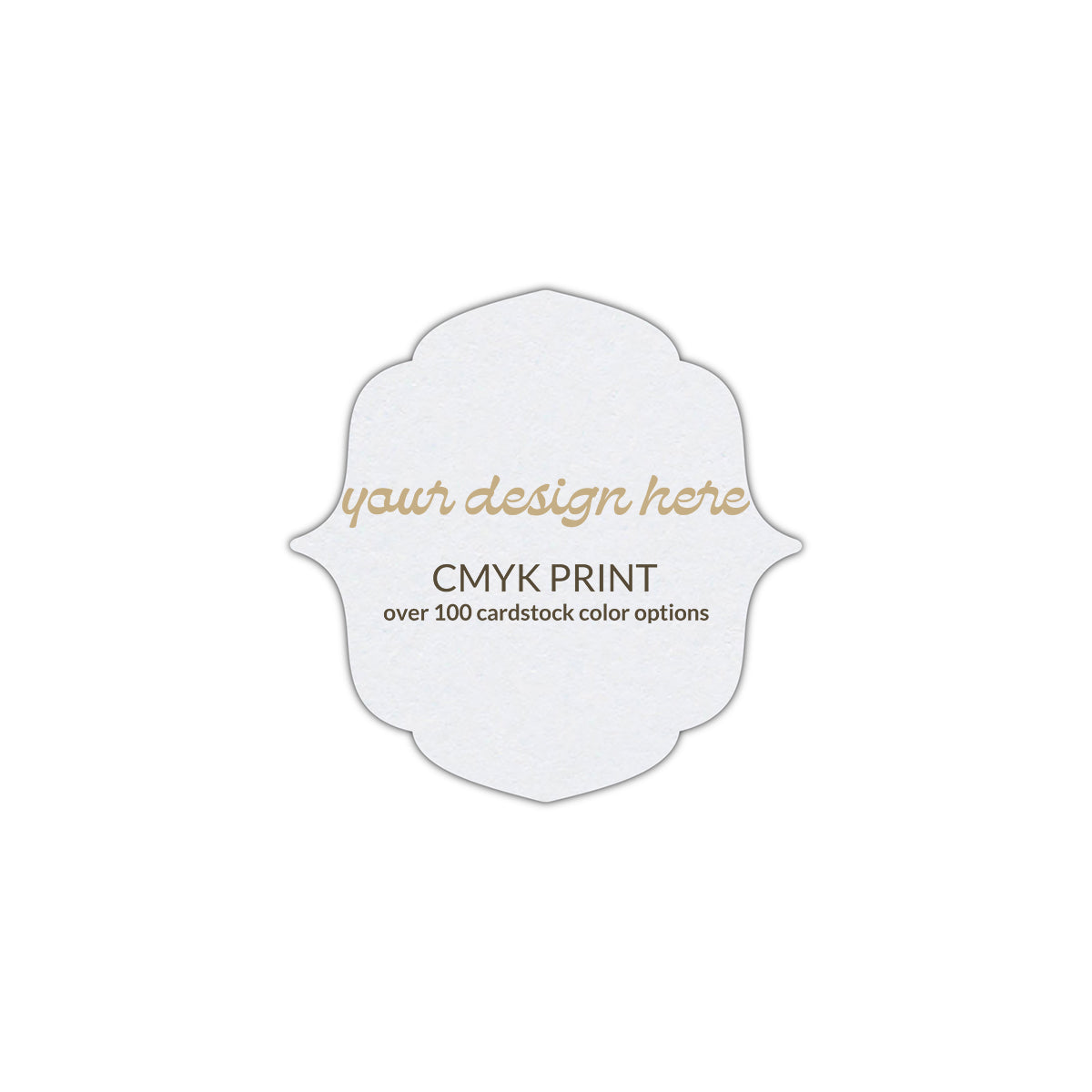 Shape S16 Diecut Card | CMYK Print | 4" x 4"