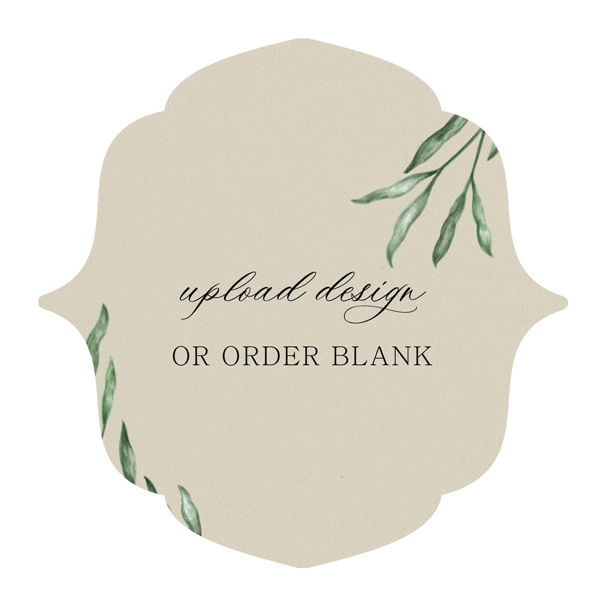 Custom Wedding Prints on Diecut Shaped Cardstock | Shape S16