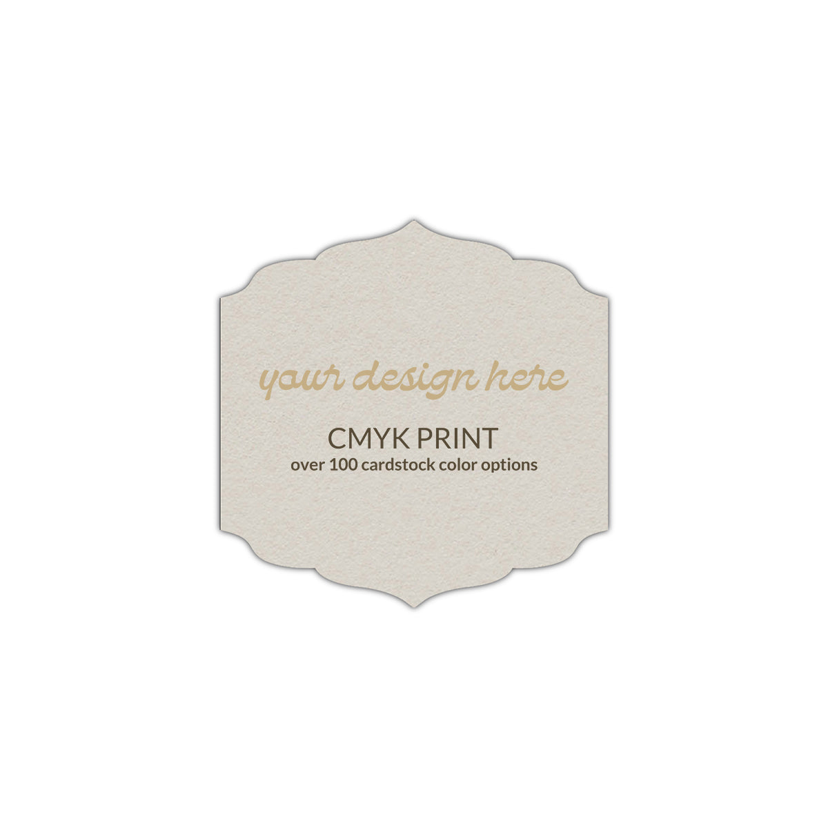 Shape S23 Diecut Card | CMYK Print | 5" x 5"