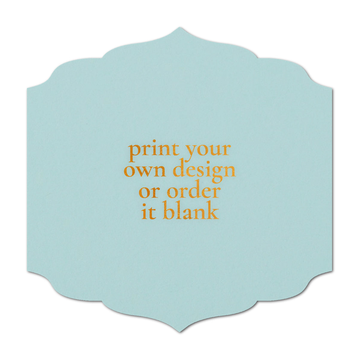 Custom Wedding Prints on Diecut Shaped Cardstock | Shape S23
