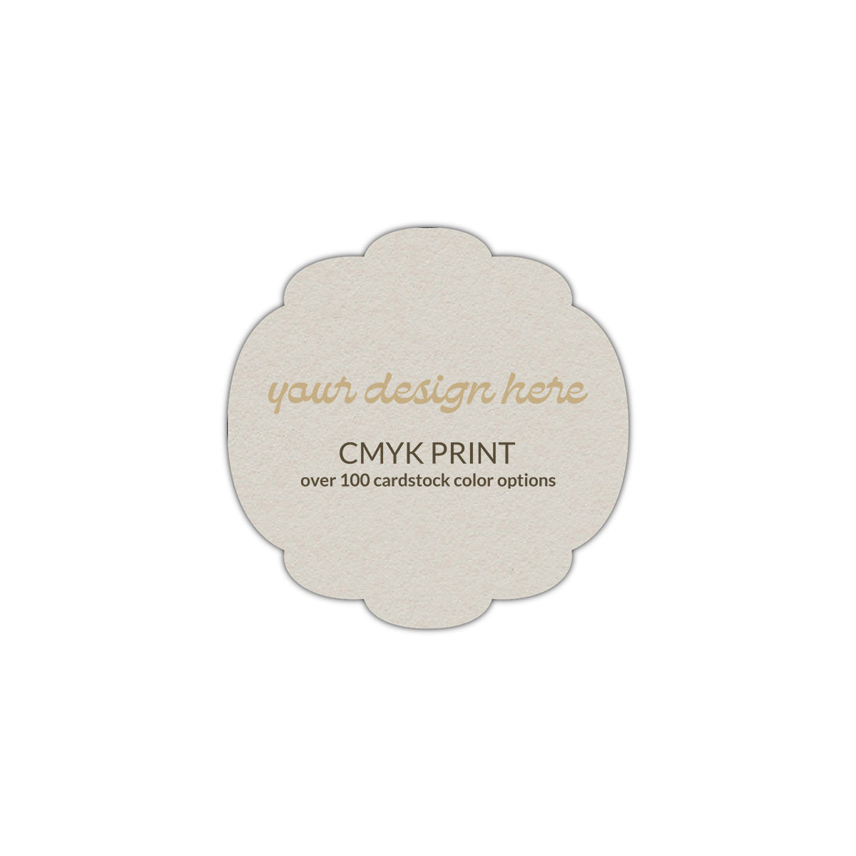 Shape S26 Diecut Card | CMYK Print | 2.5" x 2.5"