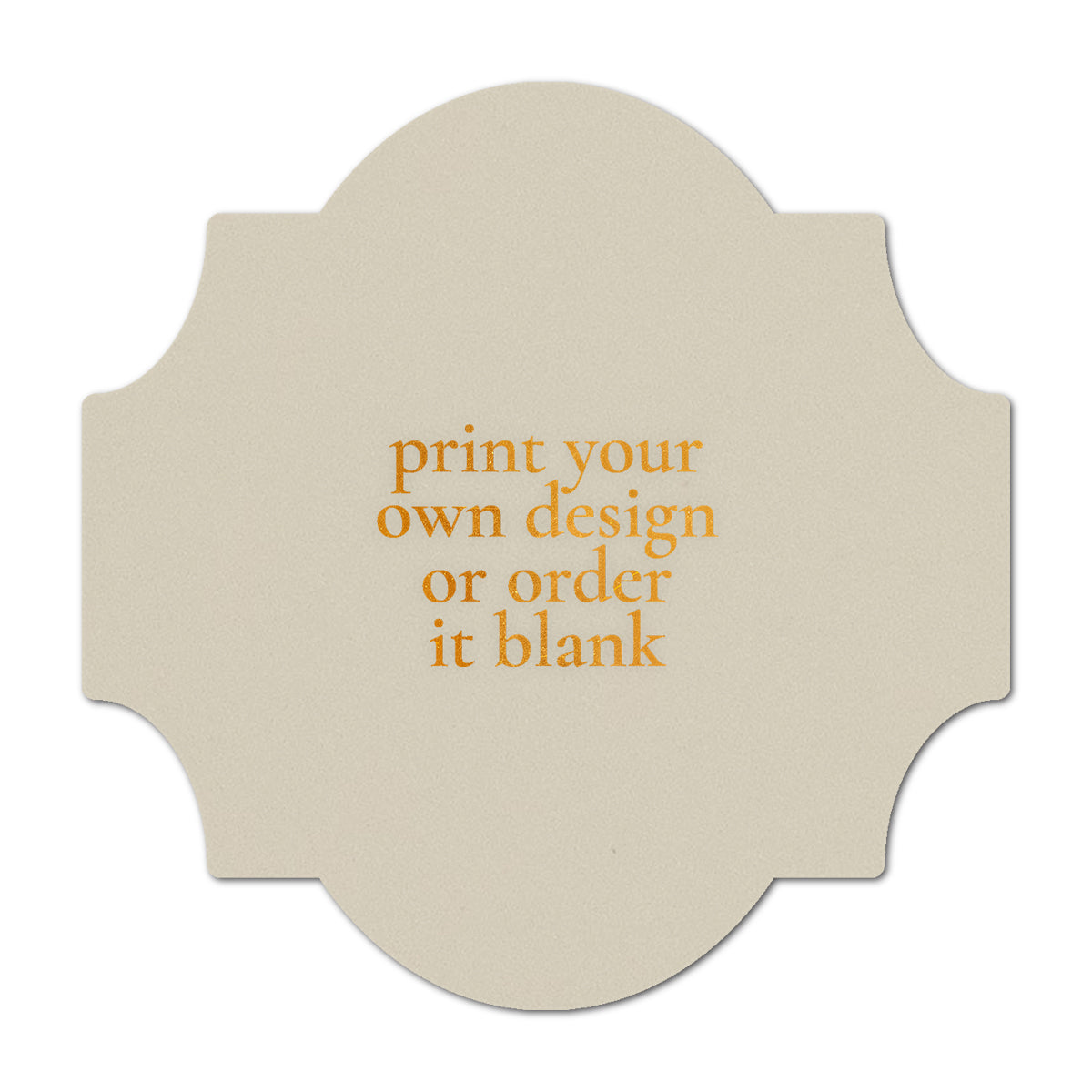 Custom Wedding Prints on Diecut Shaped Cardstock | Shape S28