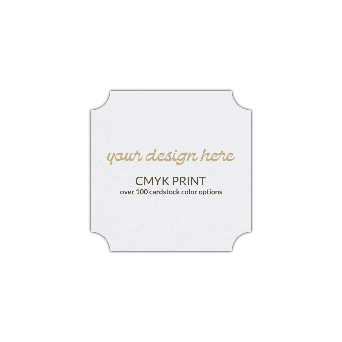Shape S3 Diecut Card | CMYK Print | 2.75" x 2.75"