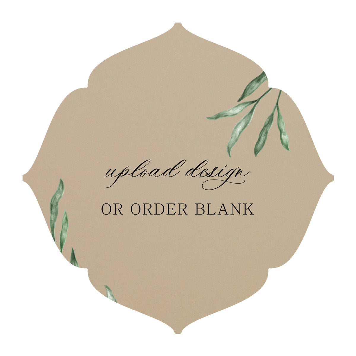 Custom Wedding Prints on Diecut Shaped Cardstock | Shape S32