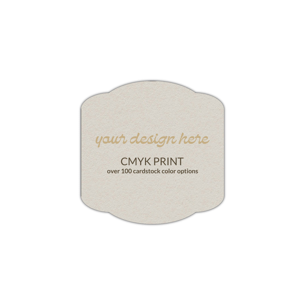 Shape S34 Diecut Card | CMYK Print | 3.75" x 3.75"