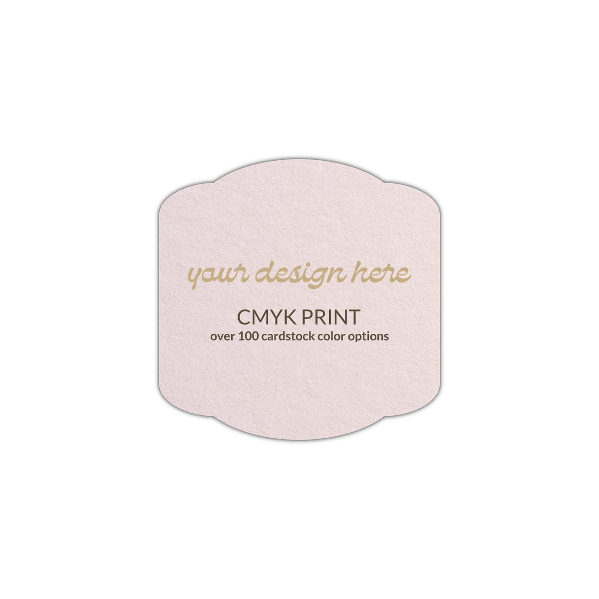 Shape S34 Diecut Card | CMYK Print | 6" x 6"