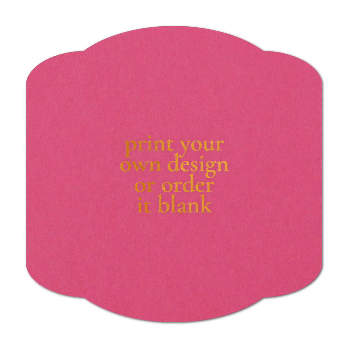 Custom Wedding Prints on Diecut Shaped Cardstock | Shape S34