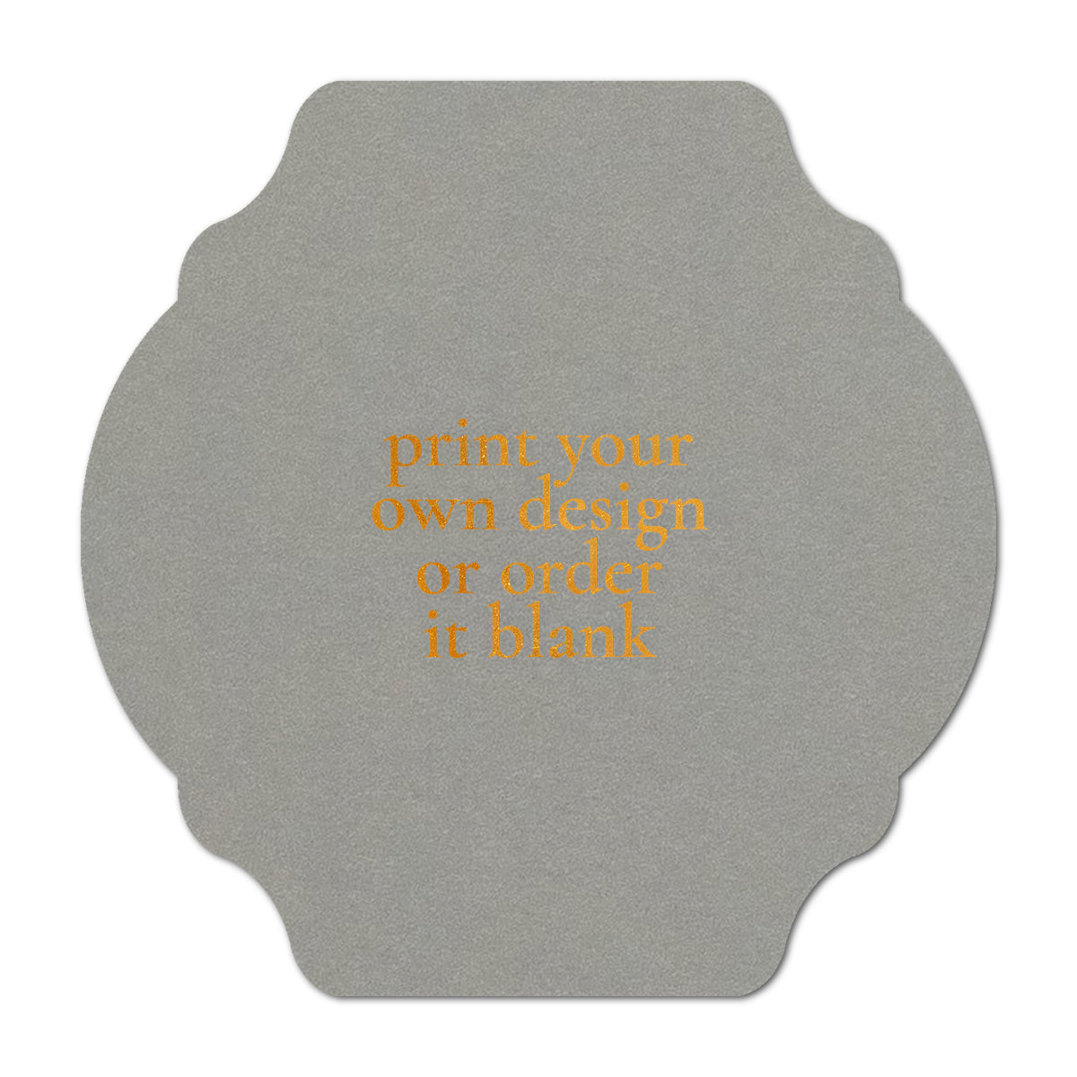 Custom Wedding Prints on Diecut Shaped Cardstock | Shape S35
