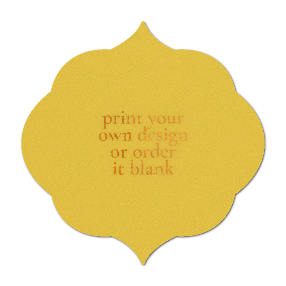Custom Wedding Prints on Diecut Shaped Cardstock | Shape S36