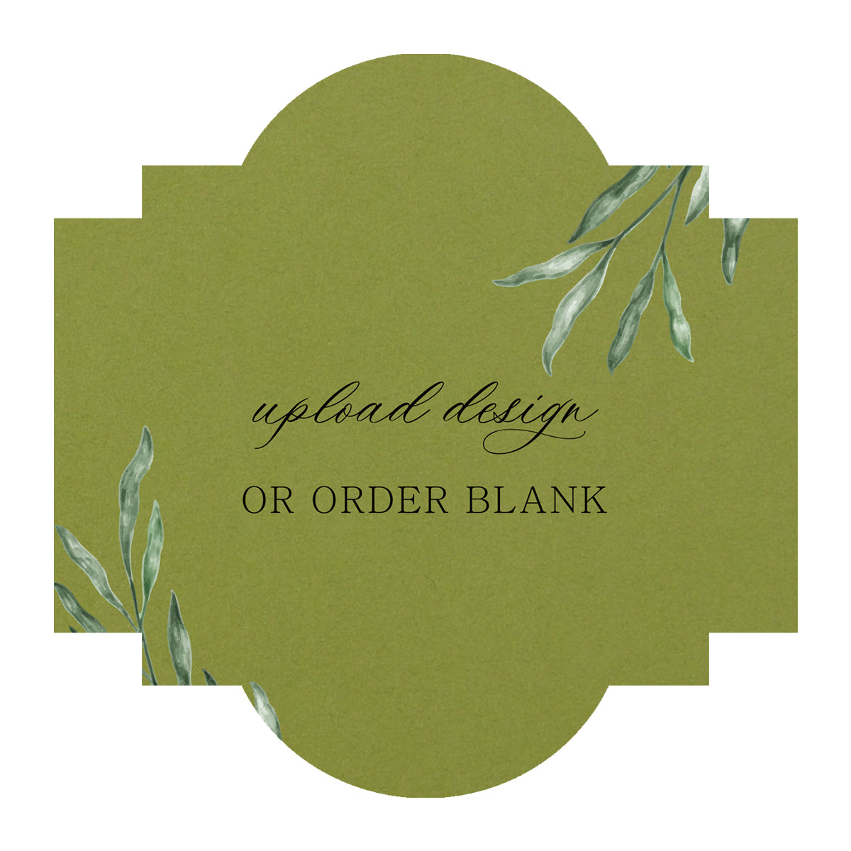 Custom Wedding Prints on Diecut Shaped Cardstock | Shape S39